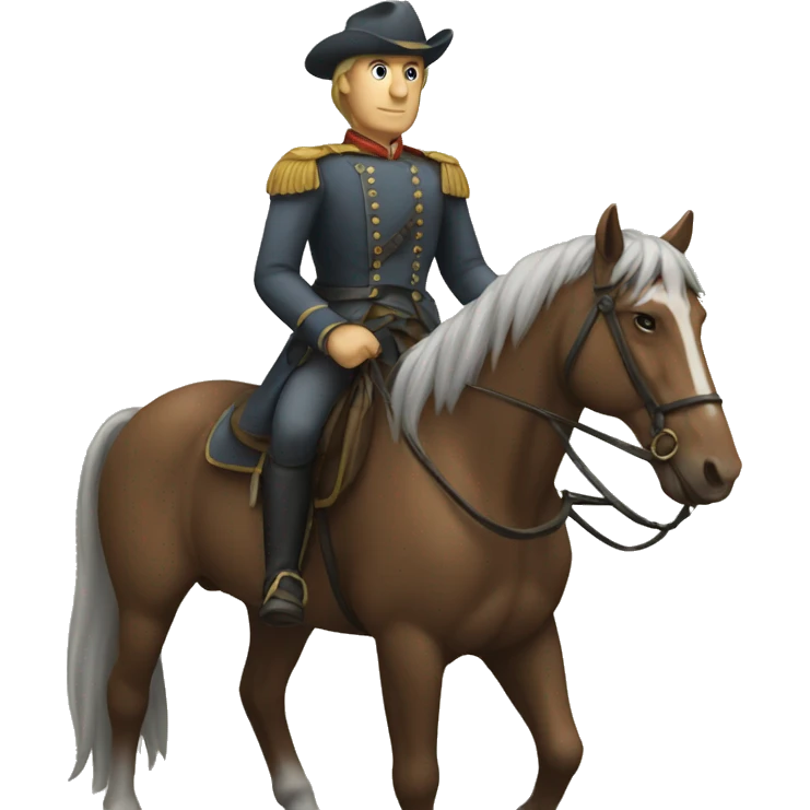 More man on a horse in the war emoji