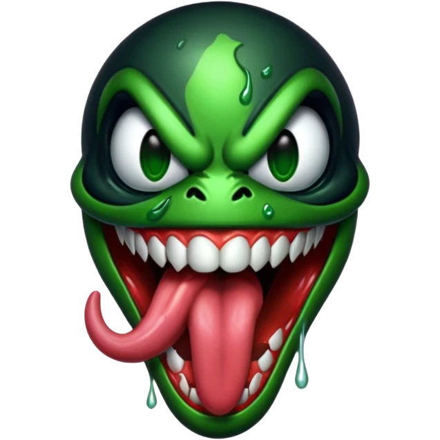 Venom with long tongue emoji