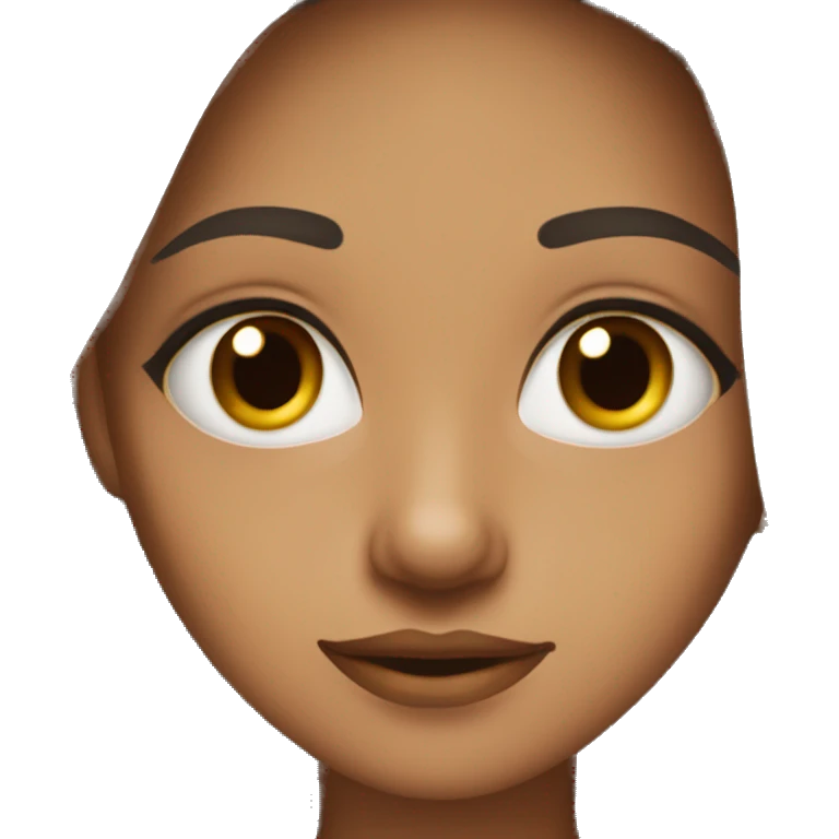 Beunette girl with brown eyes emoji