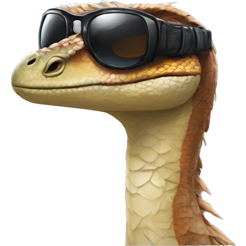 velociraptor with sunglasses emoji