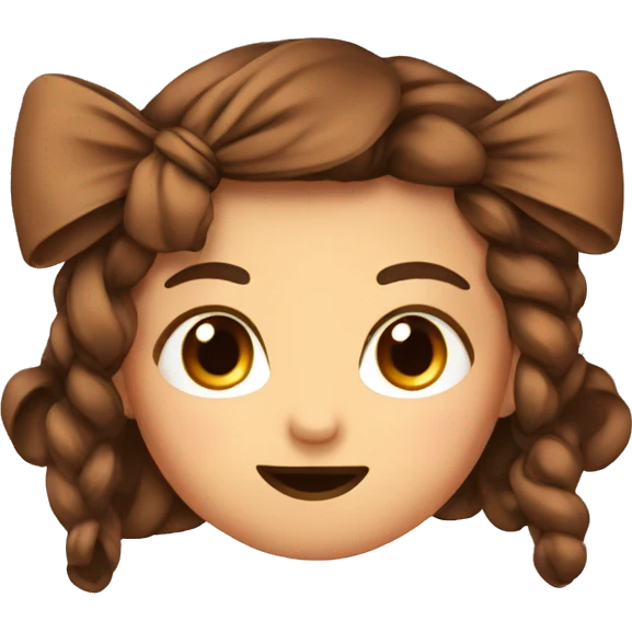 Bow brown cute emoji