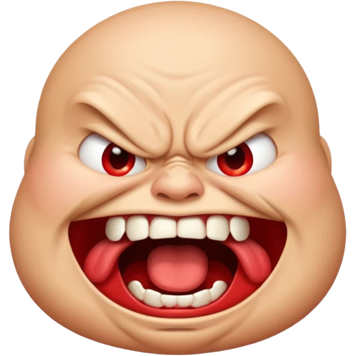 gum tsion emoji very not nice rude shouting ragebaiter fat ugly emoji
