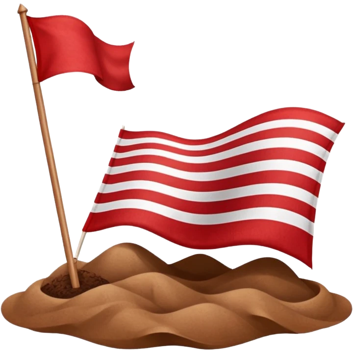 Flag being planted, dust still rising emoji