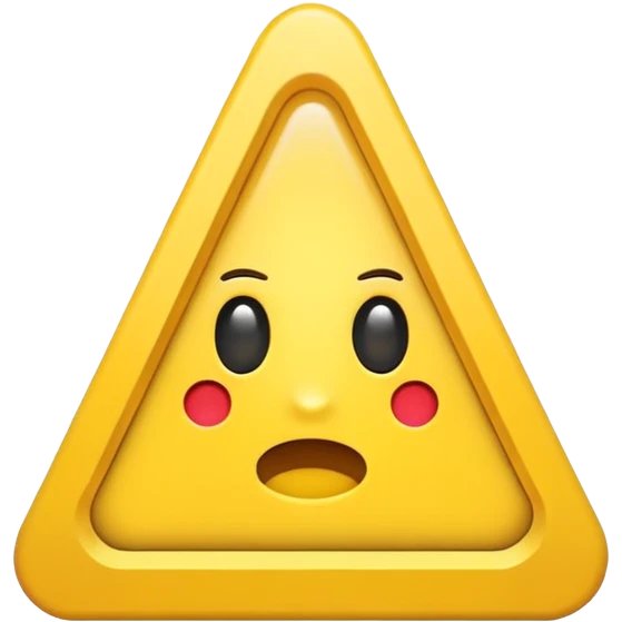 yellow triangle alert emoji with exclamation mark emoji