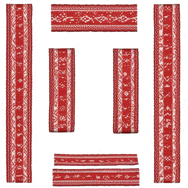 
The Lielvārde belt is considered an excellent handiwork of folk weavers. It consists of two-color red-white patterned fabric emoji