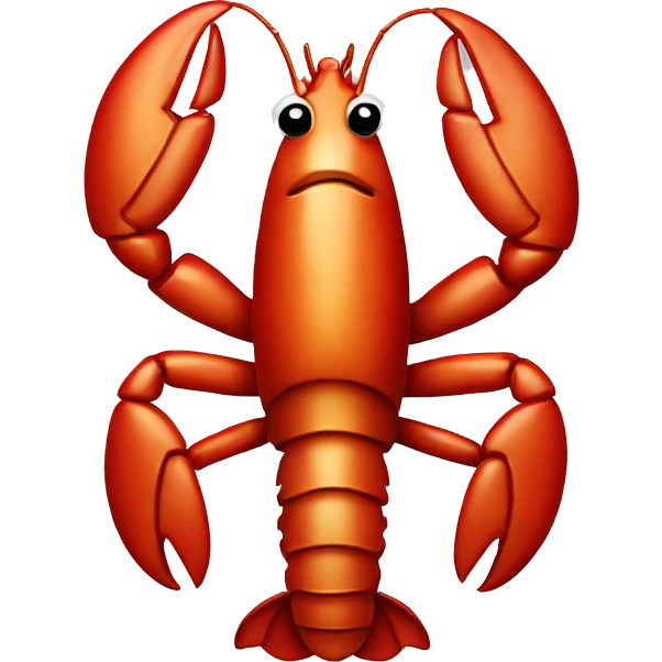 lobster with a bow emoji