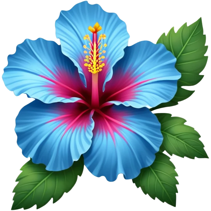 Une fleur hibiscus bleu  emoji