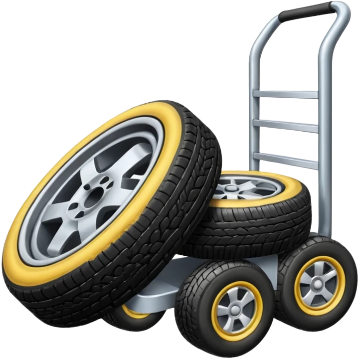 Trolley with tires emoji