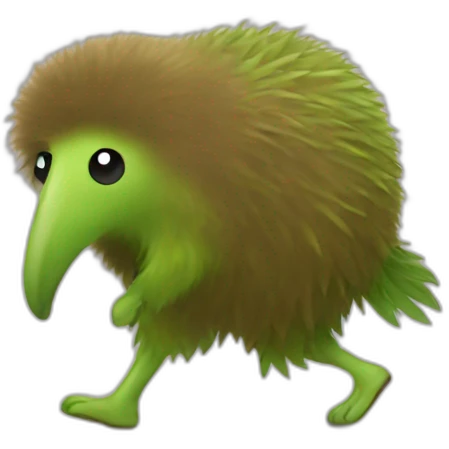 a kiwi walking emoji