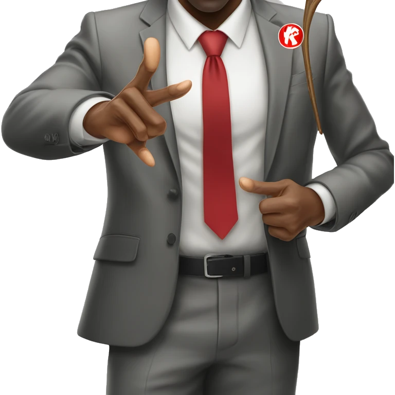 kappa alpha psi throwing up okay sign in a suit with a cane  emoji