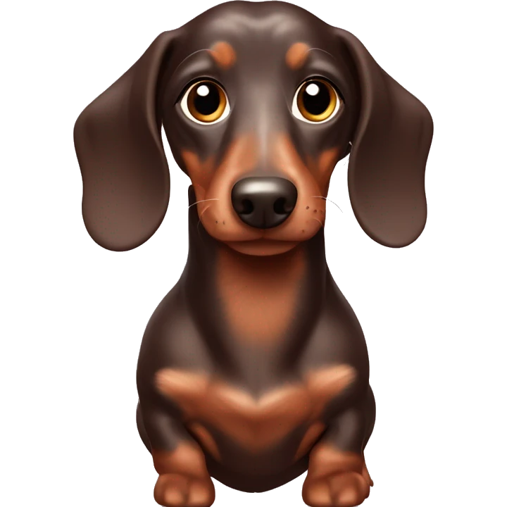 chocolate dapple Dachshund  emoji
