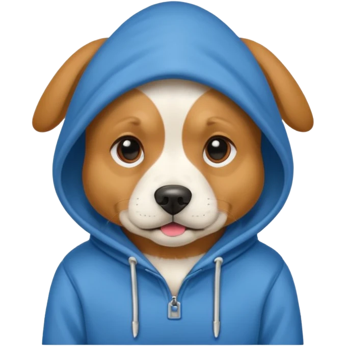 Dog with hoodie  emoji