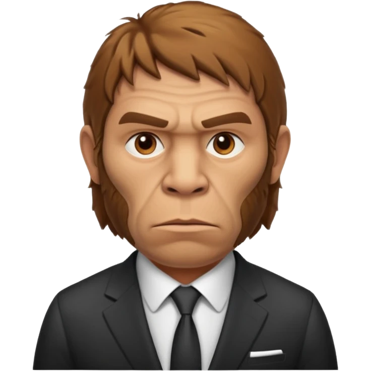 Neanderthal in suit emoji
