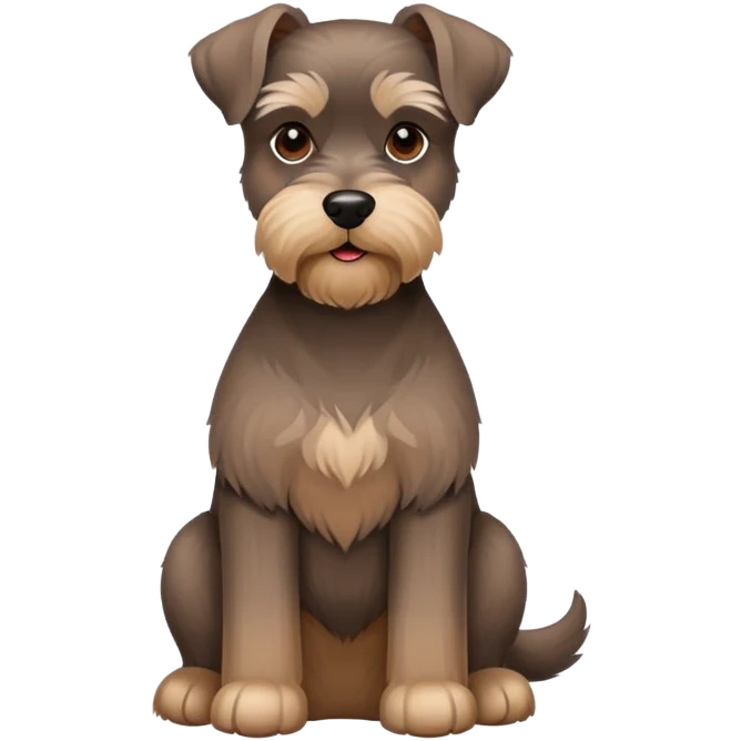 brown schnauzer dog sitting emoji