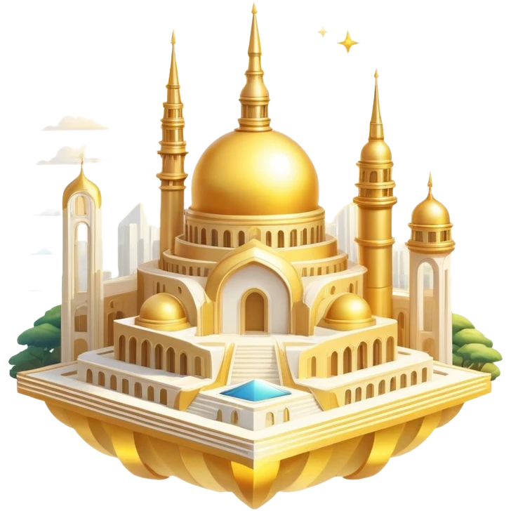 Epic divine glittery complex detailed gradients white golden bright light solarpunk sunny aesthetic-scenery emoji