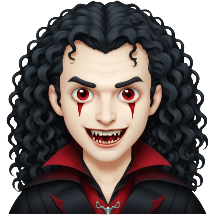 curly hair a picture of me as a vampirlong curly hair  e emoji