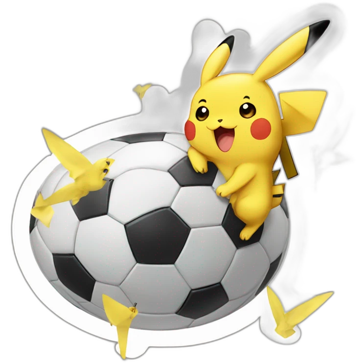 ronaldo qui frappe pikachu emoji