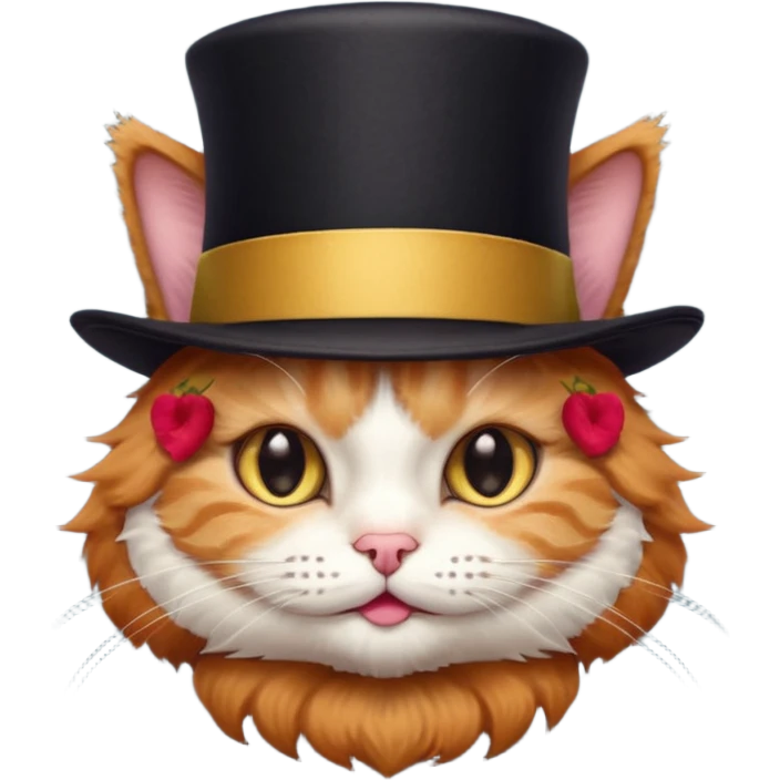 cat wearing a tophat emoji