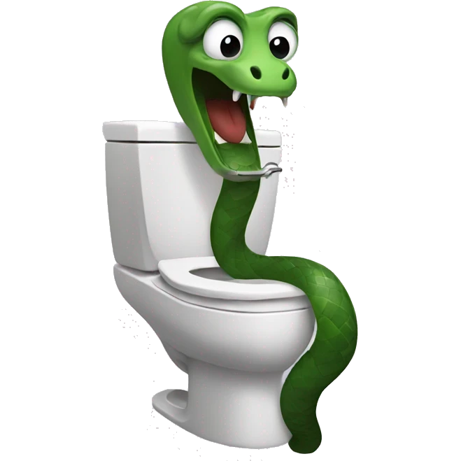 Snake coming out of a toilet emoji