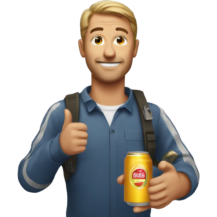 man with can of beer emoji
