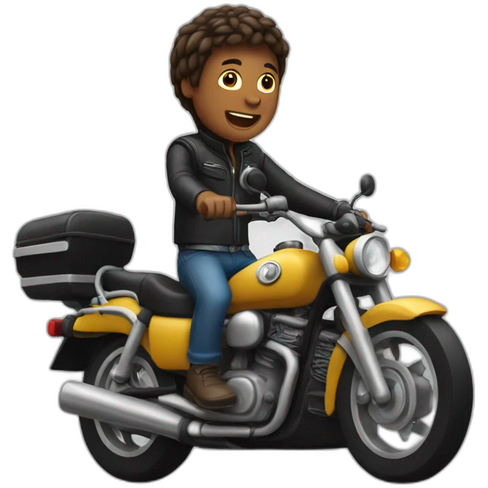YLOT on a motorbike emoji