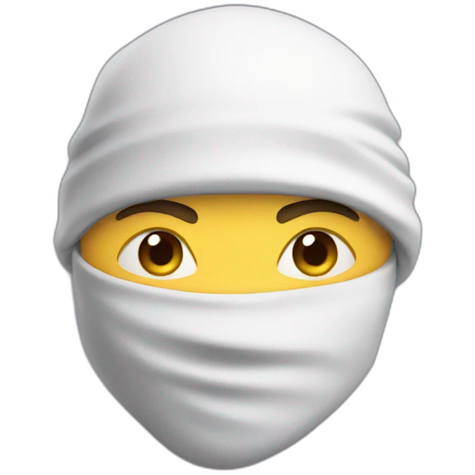 Face covered ninja emoji