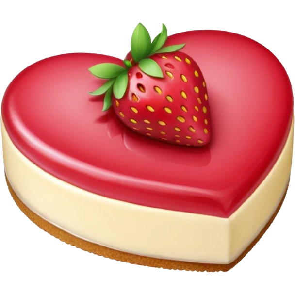 heart shaped strawberry cheesecake emoji