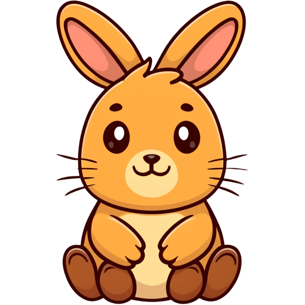 Quiero un conejo marron con los ojos marrone emoji