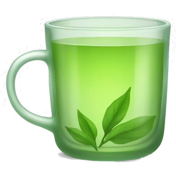 Green tea glass cup ios style emoji