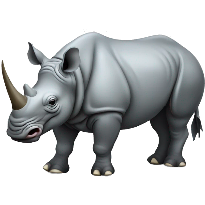 Rhino with fish hybrid emoji