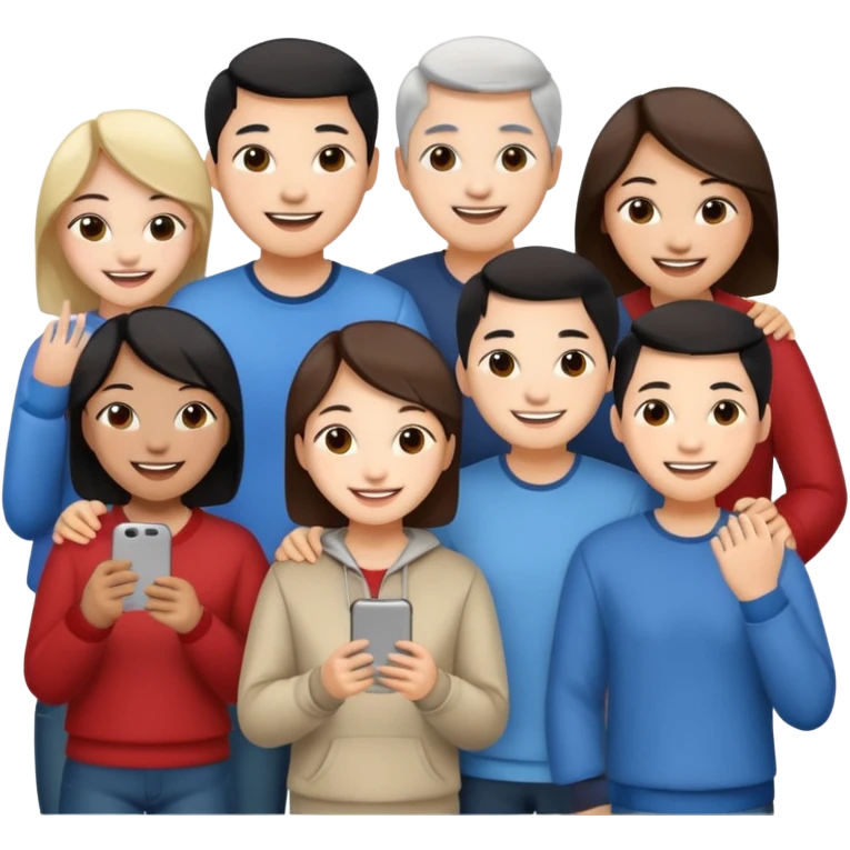 a bunch of chinese friends  emoji