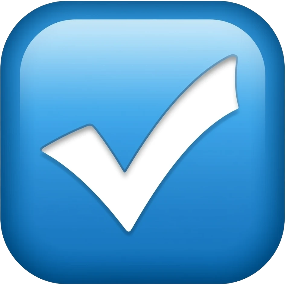 Köşeli instagram mavi tik emoji