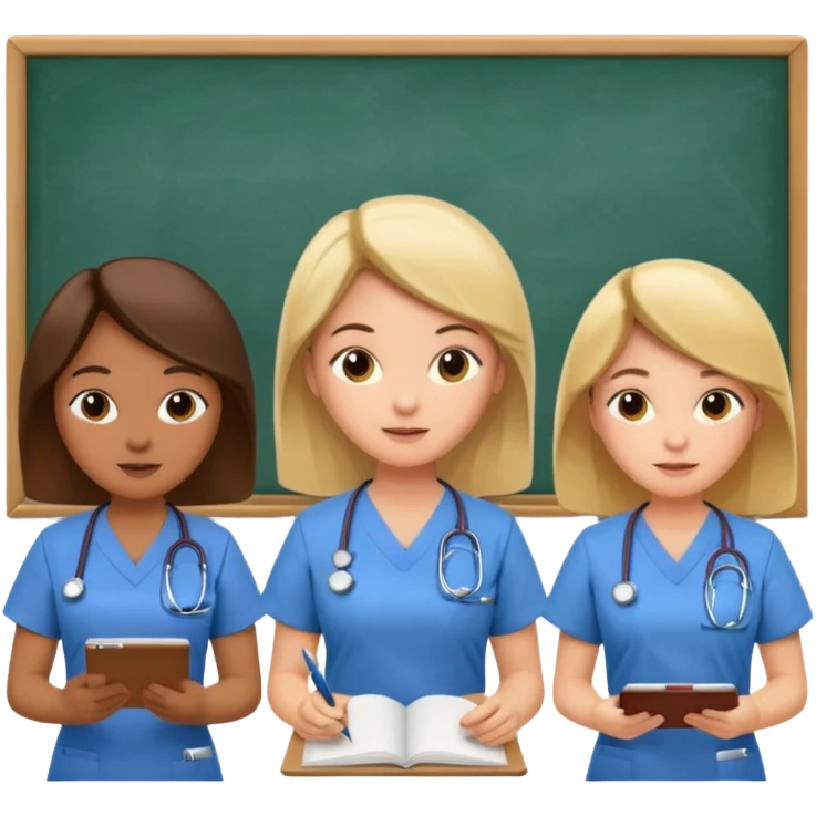 nurses in a classroom emoji