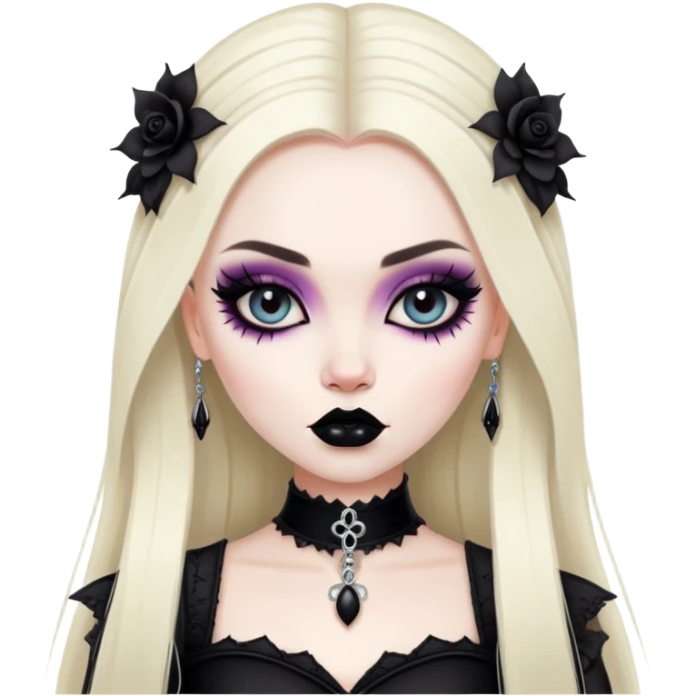 gothic style, pretty makeup, pretty bratz baddie emoji