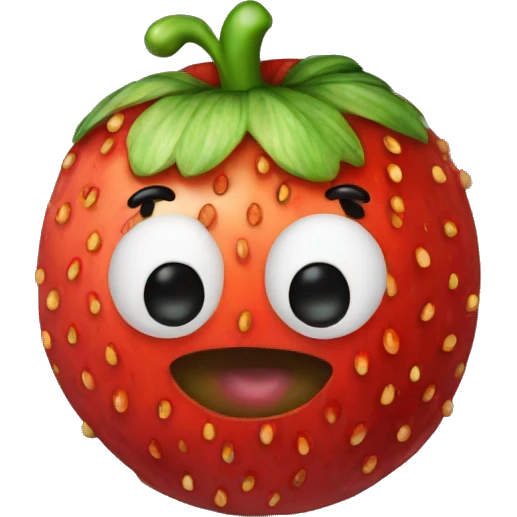 Saturno de frutilla emoji