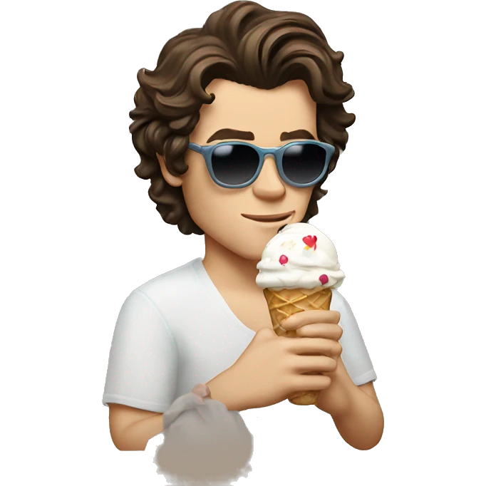 harry styles holding an ice cream and wearing sunglasses emoji