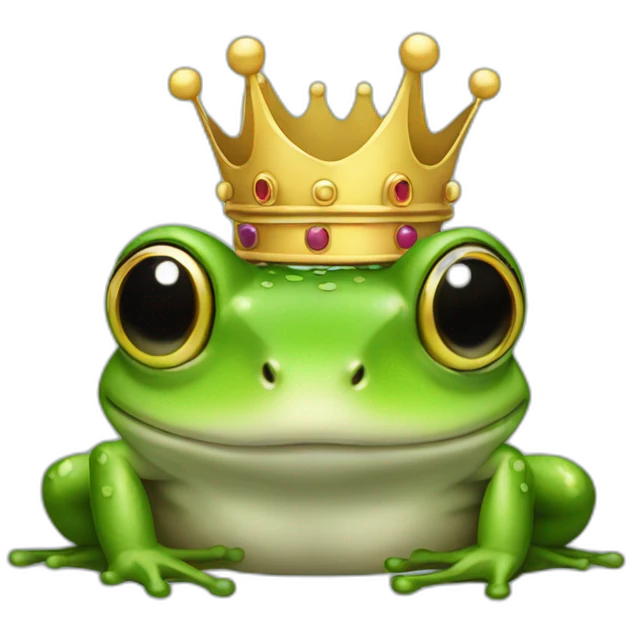 a frog with a crown emoji