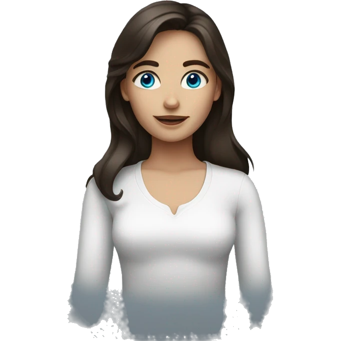 Brunette with blue eyes  emoji