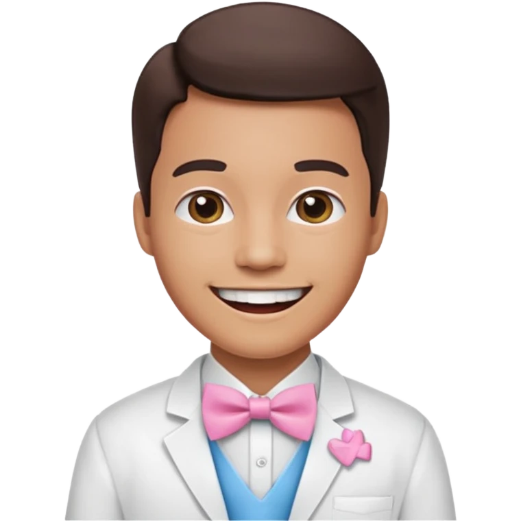 Dentista con un lazo rosa emoji