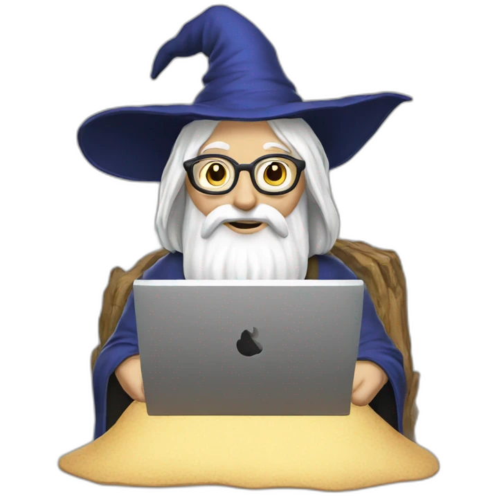wizard with computer emoji