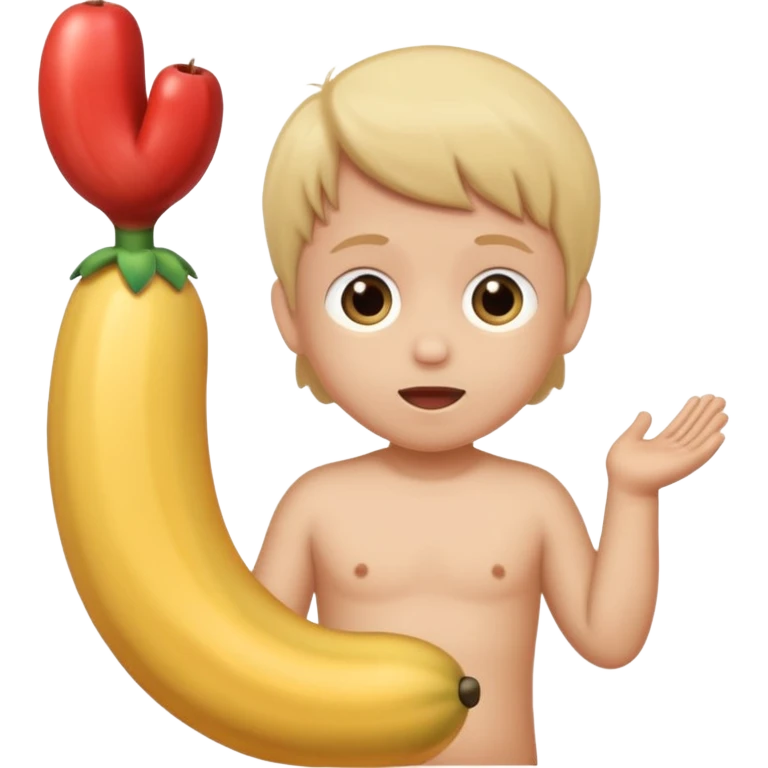 Enfant nue avec un gros penis emoji