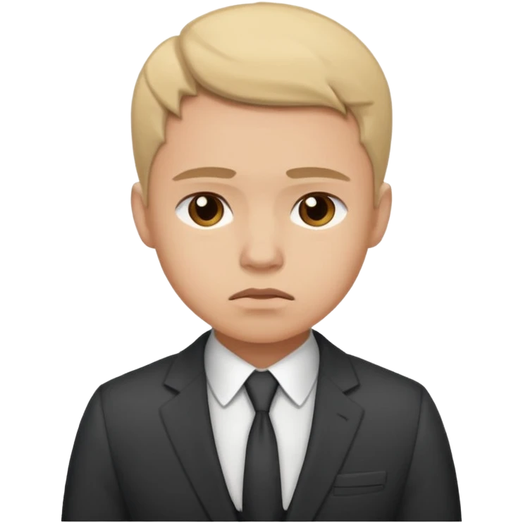 a liittle tired and frustrated entepreneur (only his face). with suit and only a little bit emotional face. young entepreneurs with various suits, but in classic colours. emoji