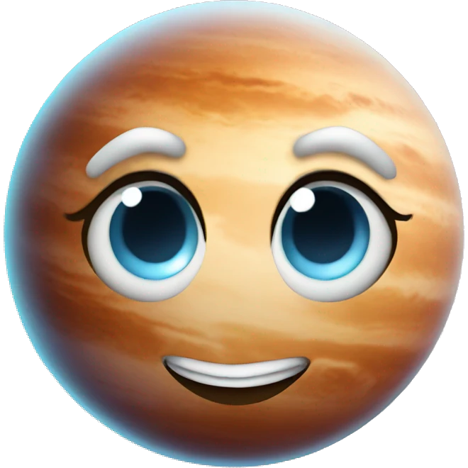 Venus planet with hearts emoji