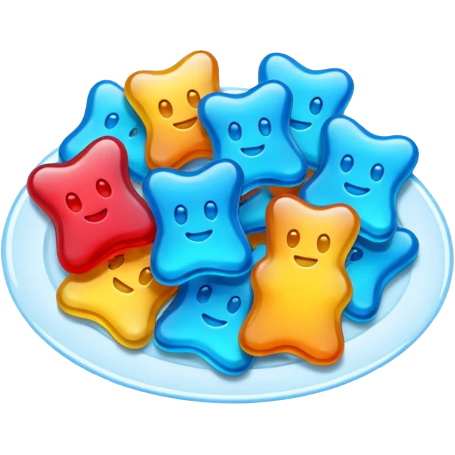 Gummy blue Edibles emoji