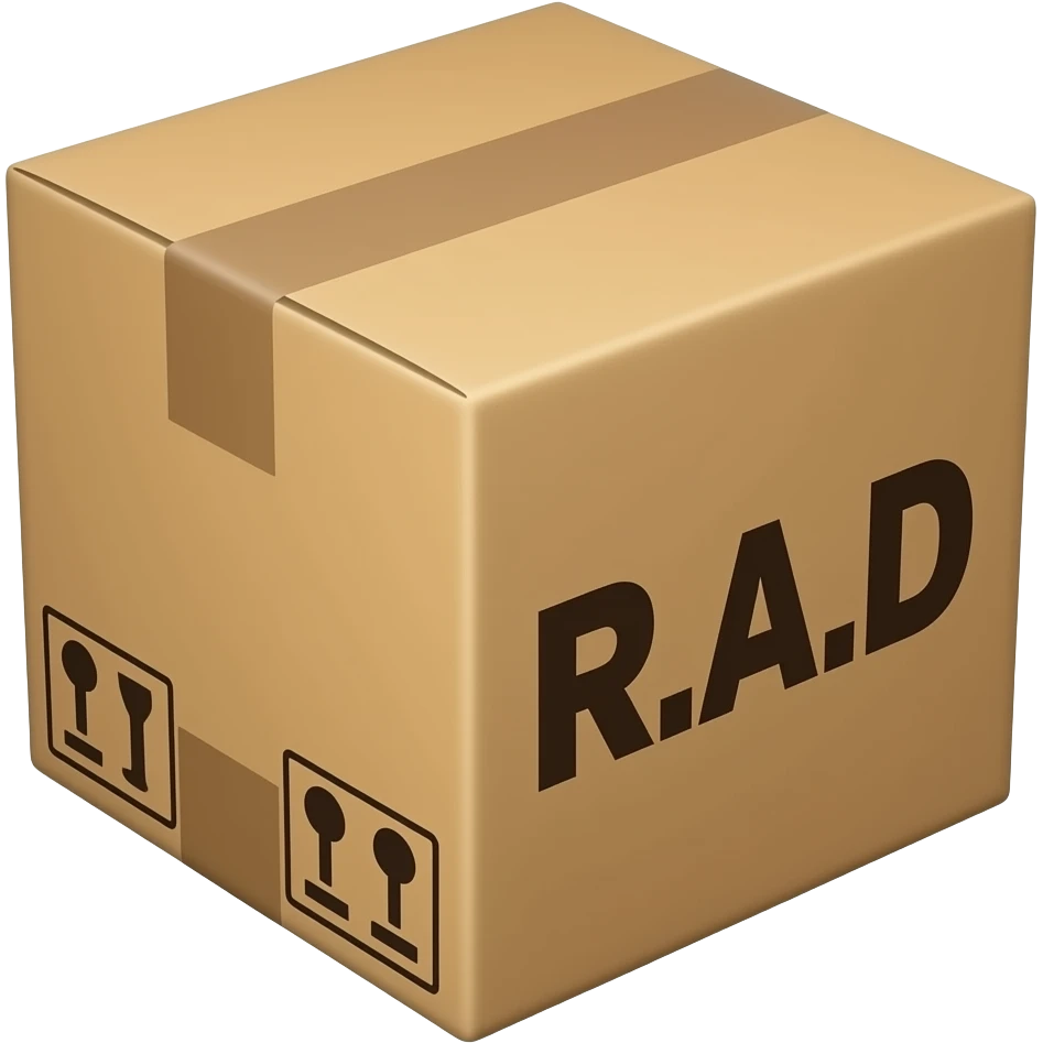 box with R.A.D on the side emoji