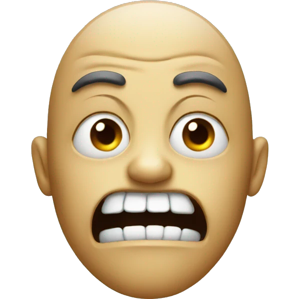 scary face emoji