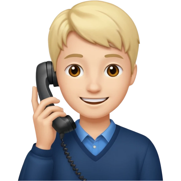 student calling on the phone emoji