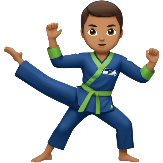 Karate Emoji with Seattle Seahawks emoji
