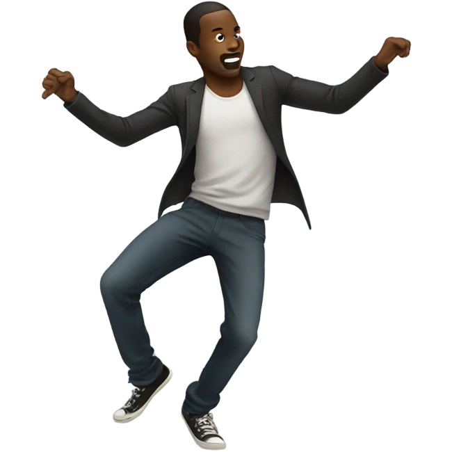Black guy doing the dab emoji