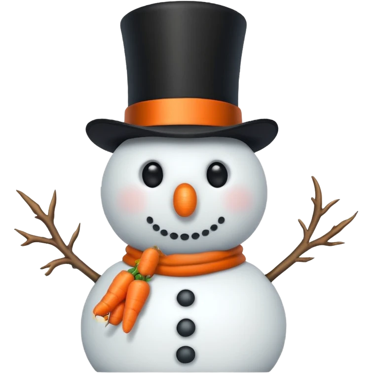 Christmas snow man emoji